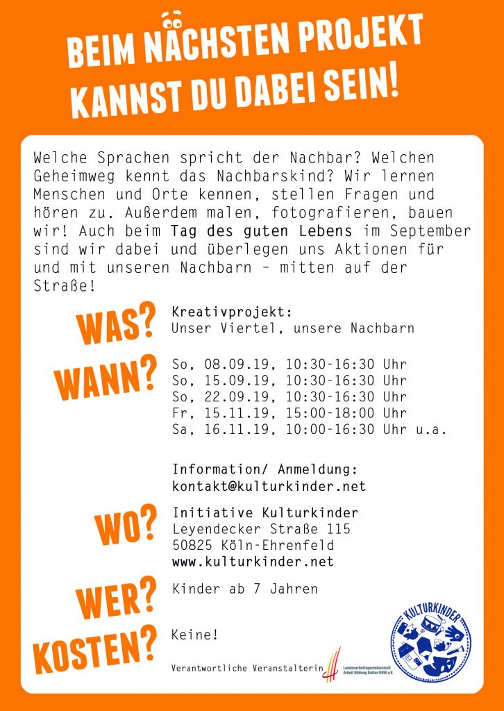 Ankündigung Nachbarschaftsprojekt