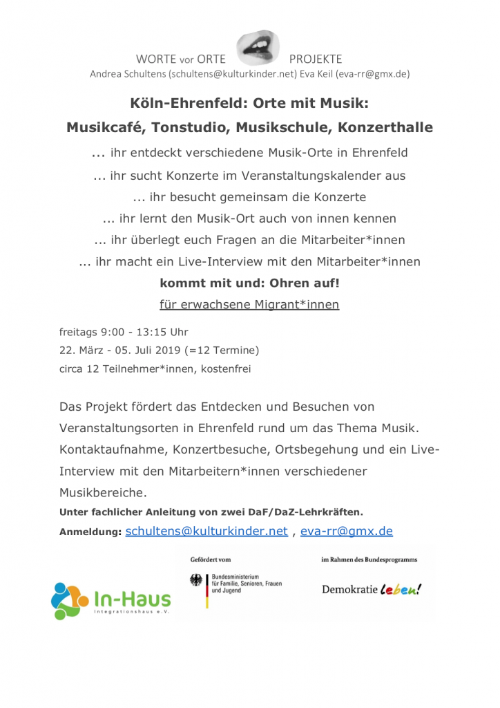 Musikorte in Ehrenfeld 2019